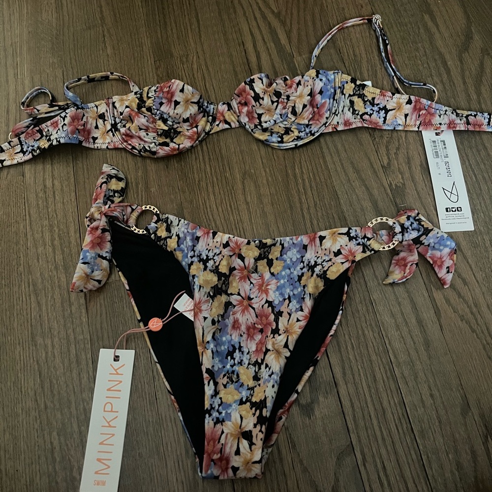 MINKPINK Multicolor Floral Bikini